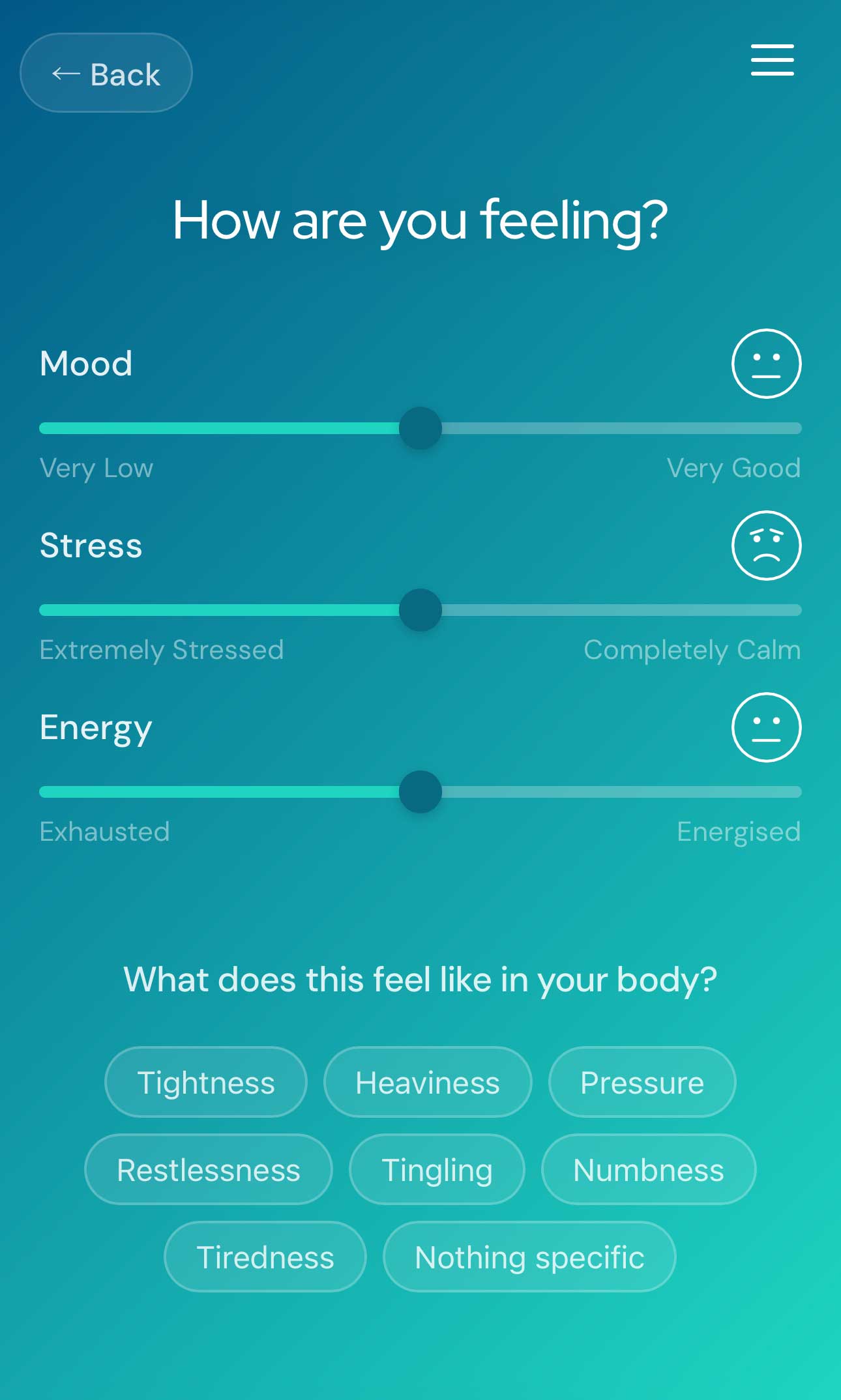 Hypnotrack consultation: how are you feeling