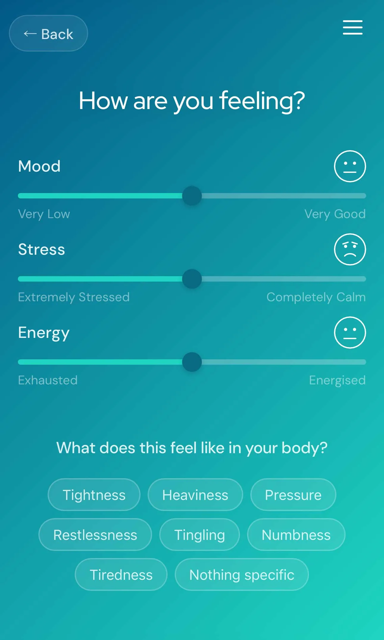 Hypnotrack consultation: how are you feeling